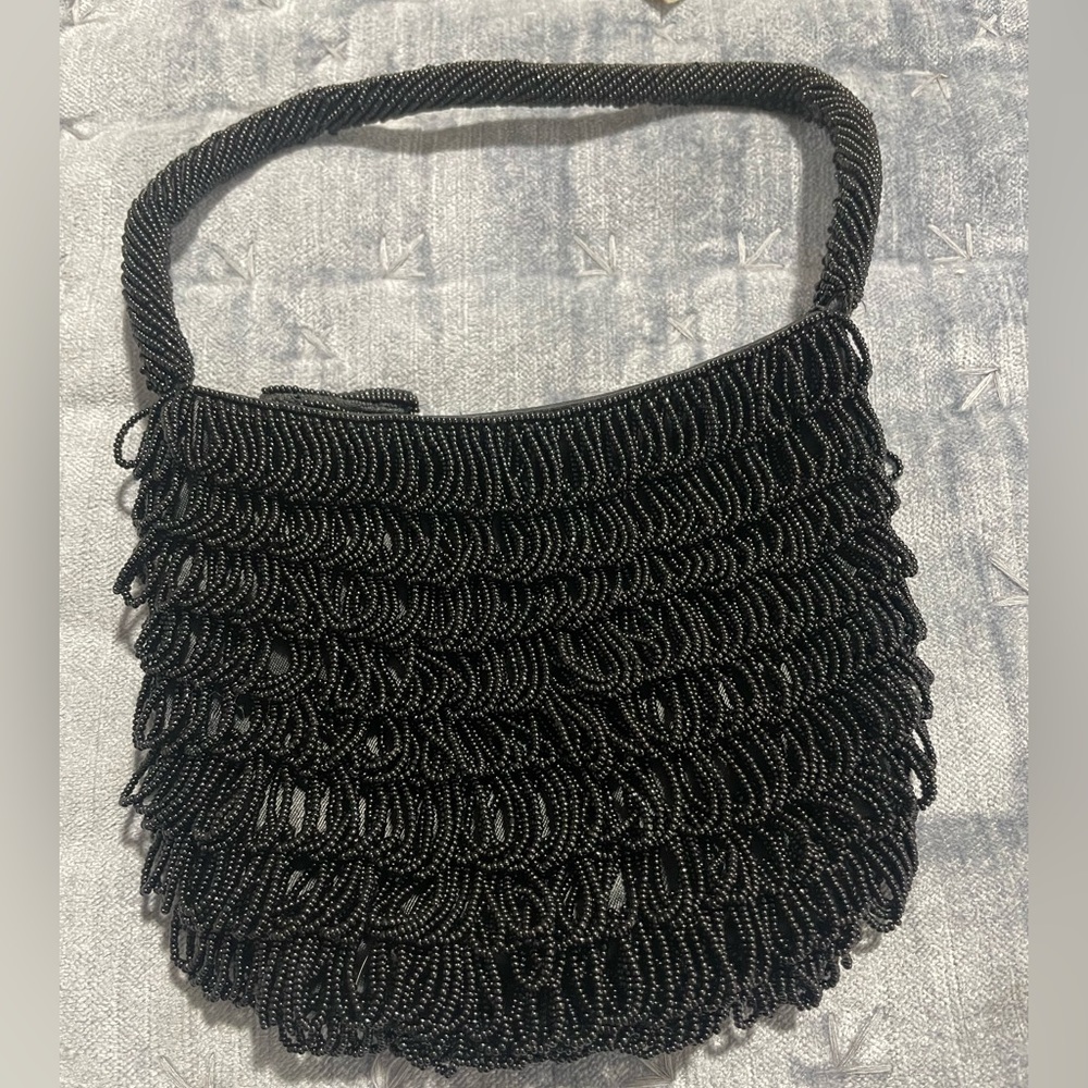 Vintage black beaded